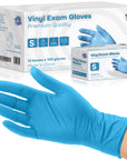 Premium Nitrile-Vinyl Blended Disposable Gloves(Blue) - 1000 Count