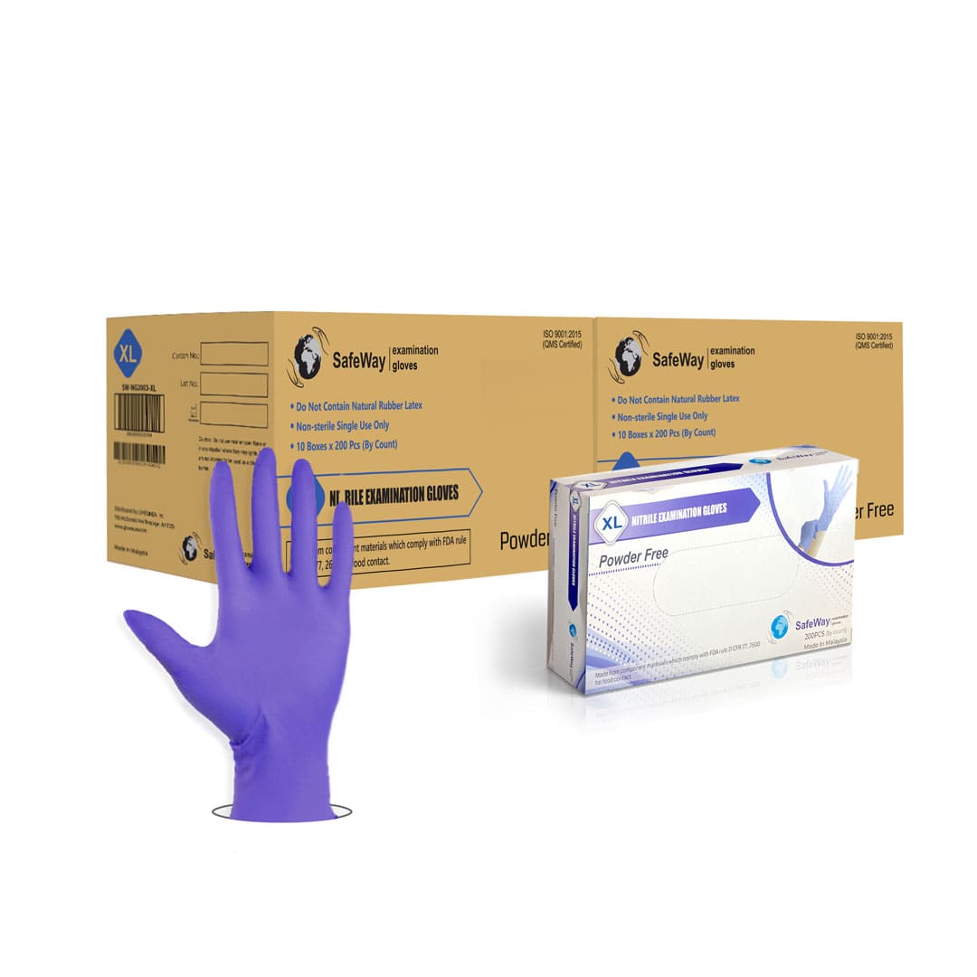 Buy Premium Nitrile Exam Gloves Bulk Pack (700 Pieces) SafeWay